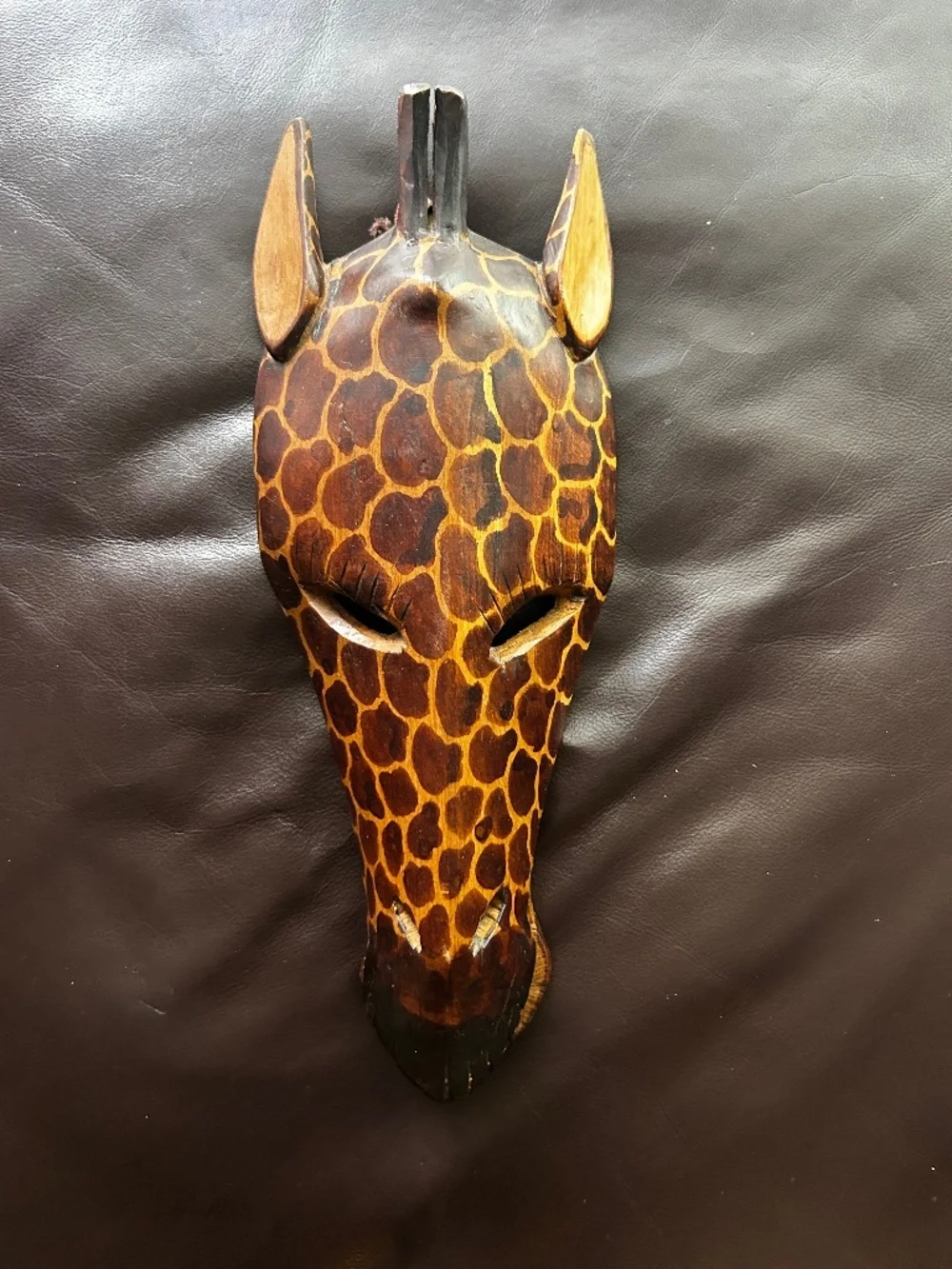 Wooden Giraffe Mask